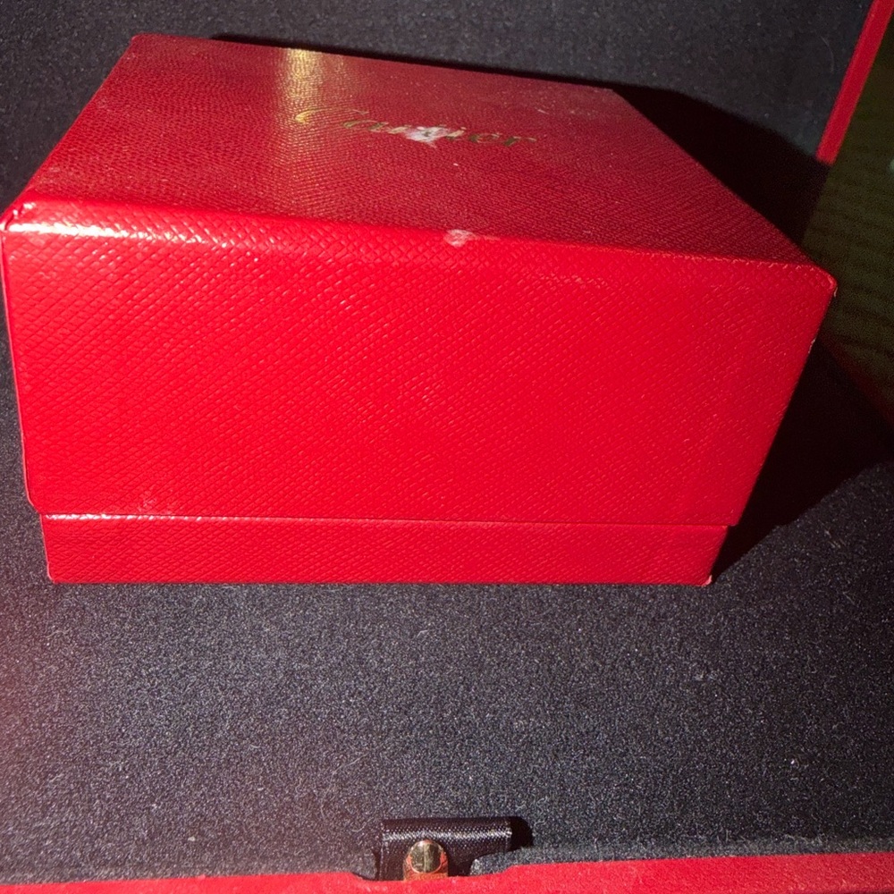 Cartier red and black watch presentation box with gold logo and a extra box - Picture 12 of 12
